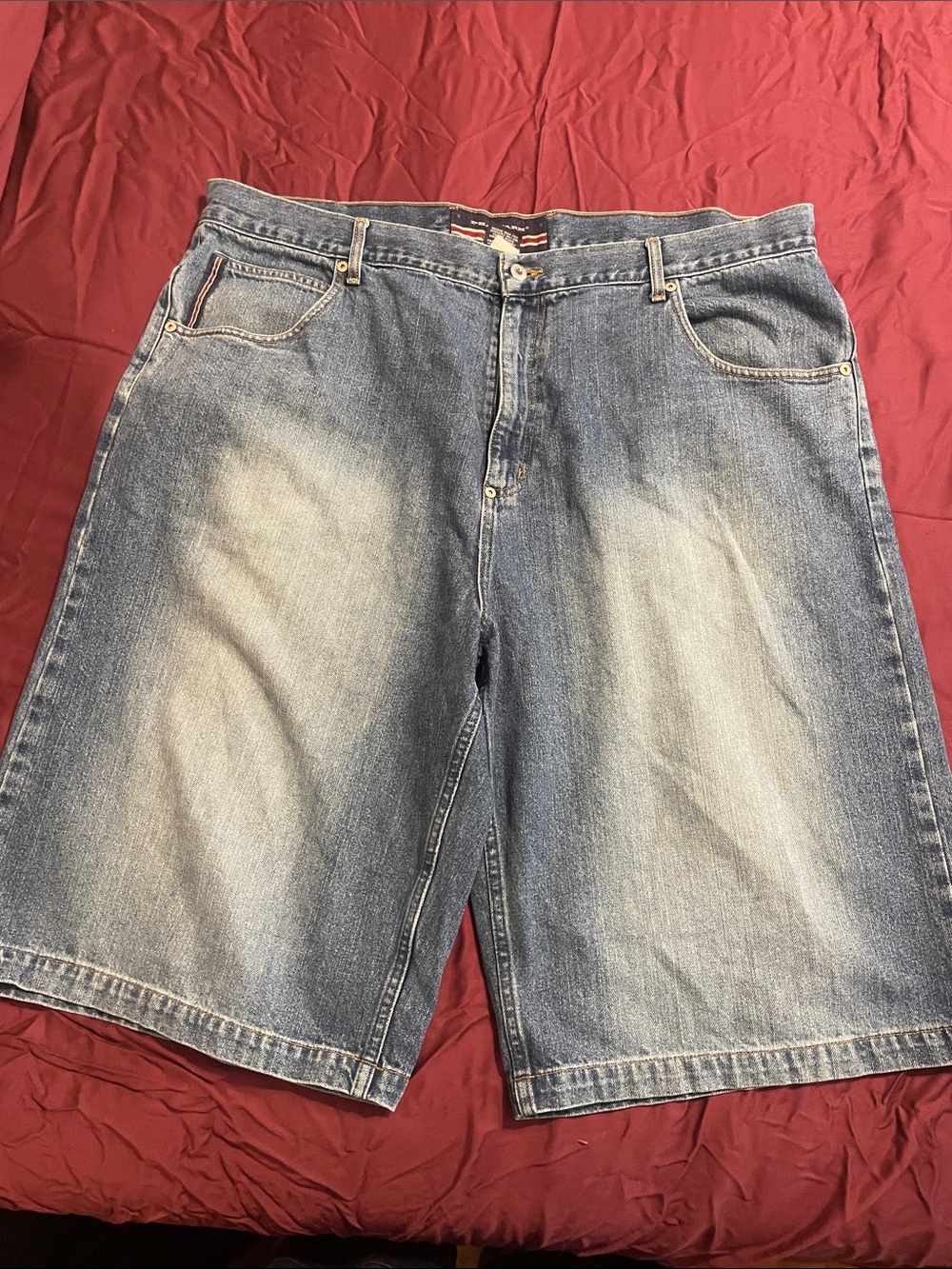 Phat Farm Men's Denim Shorts - Medium Blue Wash 14” inseam